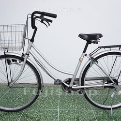 จักรยานแม่บ้านญี่ปุ่น - ล้อ 26 นิ้ว - ไม่มีเกียร์ - Suntrust - สีเงิน [จักรยานมือสอง]
