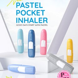 Pastel Brand Pocket Inhaler ยาดมชนิดพกพา ตราพาสเทล #คละสี