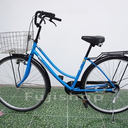 จักรยานแม่บ้านญี่ปุ่น - ล้อ 27 นิ้ว - ไม่มีเกียร์ - ไฟหน้าอัตโนมัติ - NA2 - สีฟ้า [จักรยานมือสอง]
