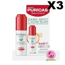 (ซื้อ3 ราคาพิเศษ) PURICAS Dark Spot & Acne Scar Brightening Booster Serum เพียวริก้าส์ บูสเตอร์ เซรั่ม 15ml.