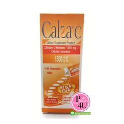 CALZA C 1500MG POWDER 5 ซอง (CALCIUM L-THREONATE) แคลเซี่ยมผสมวิตามินซี ละลายดี ดูดซึมได้ดี ไม่ต้องอาศัยวิตามินดี