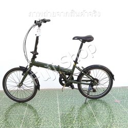 จักรยานพับได้ญี่ปุ่น - ล้อ 20 นิ้ว - มีเกียร์ - อลูมิเนียม - Mini Cooper - สีเขียว [จักรยานมือสอง]
