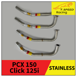 คอท่อ Honda PCX 150 (2017) เก่า/ Click 125i เก่า 🔩 Stainless steel แท้ เกรด 304 หนา: 1.2 มิลลิเมตร มีขนาดให้เลือก: Size 25 m.m. ราคา 380 บาท Size 28 m.m. ราคา 400 บาท Size 25-28 m.m. ราคา 400 บาท Size 28-32 m.m. ราคา 500 บาท Size 28-32 m.m. ราคา 5