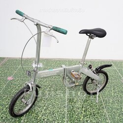 จักรยานพับได้ญี่ปุ่น - ล้อ 14 นิ้ว - ไม่มีเกียร์ - อลูมิเนียม - United Colors of Benetton - สีเงิน [จักรยานมือสอง]