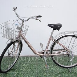 จักรยานแม่บ้านญี่ปุ่น - ล้อ 26 นิ้ว - ไม่มีเกียร์ - อลูมิเนียม - EcoAlumi - สีทอง [จักรยานมือสอง]