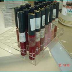 ถาดวางลิปสติก ไดคัดเป็นช่องวงกลม ขนาดพอดีกับตัวสินค้า