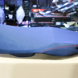 เบาะ CLICK160 ปาด2ตอนผ้าเรดเดอร์ด้ายแดง หน่อยวัดด่าน โครงเทียม