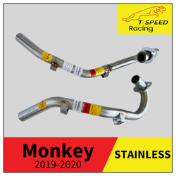 คอท่อ Honda Monkey 125 2019-2020 สแตนเลส 🔩 Stainless steel แท้ เกรด 304 หนา: 1.2 มิลลิเมตร มีขนาดให้เลือก: Size 25-28 m.m. ราคา 900 บาท Size 28-32 m.m. ราคา 1,000 บาท