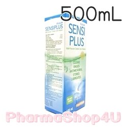 SENSI PLUS เซ็นซิพลัส น้ำยาล้างคอนแทคเลนส์ 500 ml.