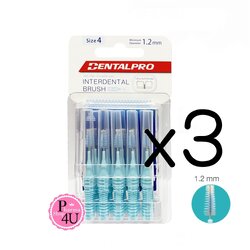 (ซื้อ3 ราคาพิเศษ)แปรงซอกฟัน DentalPro I shape ไซส์ 4 (สีฟ้า) แพ็ค 10 ชิ้น