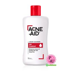 (สีแดง) Acne Aid Liquid Cleanser 100mL แอคเน่ เอด สบู่เหลวล้างหน้า สำหรับผิวมัน ผิวผสม และผิวที่มีแนวโน้มเป็นสิวง่าย