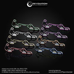 ตัวประคองสายเบรคหลัง CNC ทูโทน REVOLUTION GIORNO+/LEAD-125/PCX-160 STD/CLICK-160 - ดำแดง - ดำทอง - ดำเทา - ดำส้ม - ดำน้ำเงิน - ดำเขียว - ดำม่วง - ดำชมพู ราคา 950 บาท/ตัว