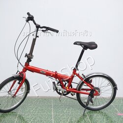จักรยานพับได้ญี่ปุ่น - ล้อ 20 นิ้ว - มีเกียร์ - อลูมิเนียม - Mini Cooper - สีแดง [จักรยานมือสอง]