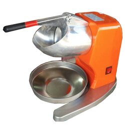 เครื่องไสน้ำแข็งไฟฟ้า จิ้ว ขายกสูง 2ใบมีด สีส้ม