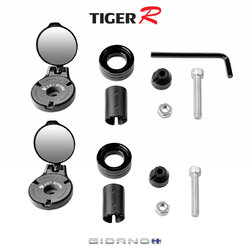 กระจกจิ๋วติดปลายแฮนด์พับได้ GIORNO+ / Click-160 / แปลงใส่ทั่วไป TIGER-R (ไทเกอร์ อาร์) ราคา 𝟰𝟬𝟬 บาท