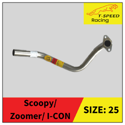 คอท่อ Honda Scoopy-i/ Zoomer-X/ I-CON/ Move ตัวเก่า 🔩 Stainless steel แท้ เกรด 304 หนา: 1.2 มิลลิเมตร มีขนาดให้เลือก: 22 m.m. ราคา 250 บาท 25 m.m. ราคา 250 บาท