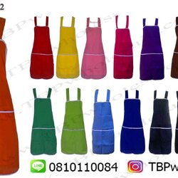 AP-002===ราคาส่ง 45 บาทต่อผืน ขั้นต่ำ 100 ผืน ผ้ากันเปื้อนเนื้อผ้าโซล่อนมีสายคล้องคอ,สายคาดเอว,กระเป๋าสองด้าน(มีหลายสีค่ะ) Tel:081-0110084/02-3972066