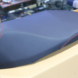 เบาะ LEAD 125 ปาด2ตอนผ้าเรดเดอร์ด้ายแดง-ผ้าเบาะbride หน่อยวัดด่าน โครงแท้