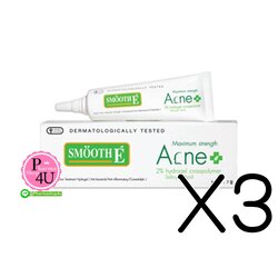 (ซื้อ3 ราคาพิเศษ) Smooth-E Acne Hydrogel 7G สมูท อี แอคเน่ ไฮโดรเจล 7 กรัม สูตร Maximum Strength เจลแต้มสิว สิวอักเสบ