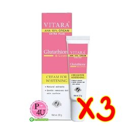 (ซื้อ3 ราคาพิเศษ)VITARA AHA 10% CREAM EXTRA PLUS 20g ไวทาร่า เอเฮชเอ 10% ครีม เอ็กซ์ตร้า พลัส 20 กรัม