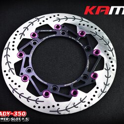 จานดิสก์ ADV-350 จานดิสก์ Forza 300/350 #จานดิสก์ADV350 #จานดิสก์Forza #จานดิสก์KAMUI จานหน้า 300 มิล.Power-Slot V.5 🔥🔥🔥 จานหลัง 245 มิล. Power Slot V.5 ข้อดีของจาน Floating - ใส่ปั๊ม Brembo ไม่ติดหมุด ไม่ต้องตัดผ้าเบรค - จับหน้าผ้