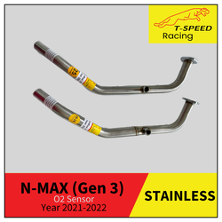 คอท่อ Yamaha N-MAX Gen 3 (O2 Sensor) Year 2021-2022 🔩 Stainless steel แท้ เกรด 304 หนา: 1.2 มิลลิเมตร Size 25 m.m. ราคา 450 บาท Size 25-28 m.m. ราคา 500 บาท