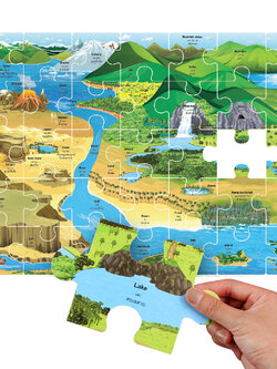 เกมจิ๊กซอว์ ชุดแผนที่ภูมิศาสตร์ ET-617