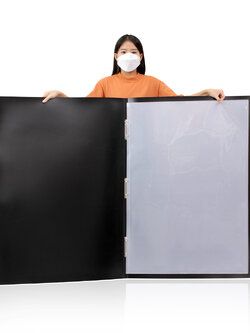 แฟ้มห่วงปกสีดำ ใส่เอกสารขนาด 27x40นิ้ว พร้อมไส้แฟ้ม 10ซอง