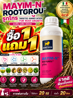 MAYIM-N ROOTGROU รูทโกร อะมิโน ชนิดน้ำ สำหรับบำรุงและฟื้นฟูรากพืช บรรจุ 1 ลิตร (โปรโมชั่นสินค้าซื้อ 1แถม1)