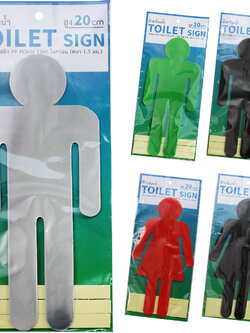 ป้ายพลาสติก ป้ายห้องน้ำ สูง 20ซม.