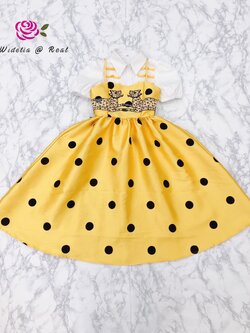 Korea Set เซ็ทเสื้อกับเดรสสายเดี่ยวสุดน่ารัก (เหลือง)