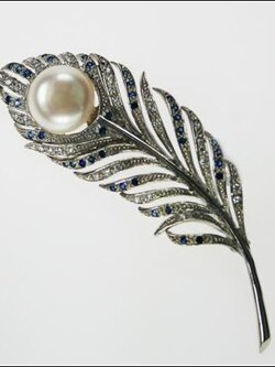 เข็มกลัดติดเสื้อ ไข่มุกแท้