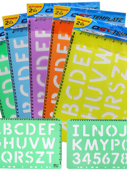 2 inch Letter A-Z Template Rulers