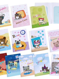 แฟ้มพับ A4 มีช่องใส่เอกสาร พิมพ์ลายเหมียวๆ