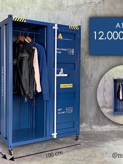 ตู้เสื้อผ้าเหล็ก รุ่นA176 เฟอร์นิเจอร์ตู้คอนเทนเนอร์ ตู้เก็บของเหล็ก ตู้หนังสือ ตู้เอกสาร ตู้โชว์ฟิกเกอร์ ตู้เก็บปืน