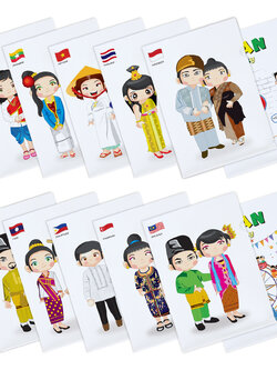 แฟ้มซอง A4 พิมพ์ลายอาเซียน We are Asean