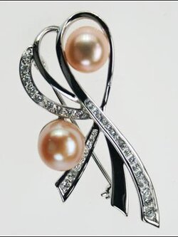 เข็มกลัดติดเสื้อ ไข่มุกแท้