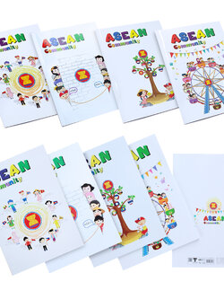สมุดเขียน ปกพลาสติก ลายWe Are Asean