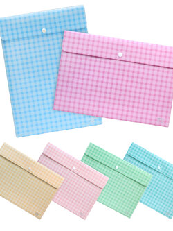 ซองกระดุม A4 ลายสก็อต