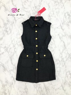 ลาบูทิค Dress เดรสแขนกุดแสนสวย เนื้อผ้าทวิตอย่างดี (ดำ)