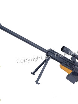 ปืนอัดลมพลาสติก 360 ยาว 1 เมตร หนัก 500 กรัม มีเลเซอร์ ใช้ลูกกระสุนพลาสติก 6 มิล