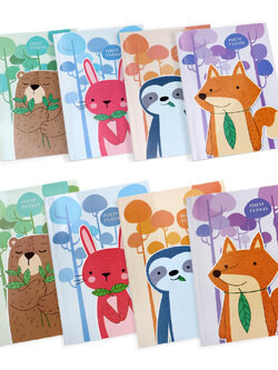 สมุดเขียน ปกพลาสติก ลาย Forest Friend