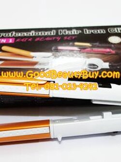 เครื่องหนีบผมไฟฟ้า เครื่องม้วนผมไฟฟ้า Professional Hair Iron Clip 2in1 รุ่น Nova-6868T หนีบได้ทั้งผมเปียก-ผมแห้ง