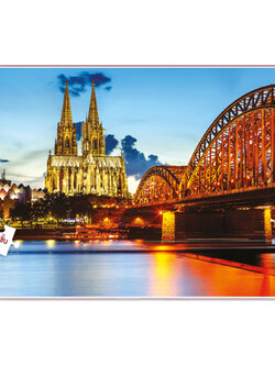 Jigsaw Puzzle ตัวต่อจิ๊กซอว์ 500 ชิ้น T015 Architecture สิ่งก่อสร้าง Cologne Cathedral Germany รูปมหาวิหารแห่งโคโลญจ์ ประเทศเยอรมัน MagicLand6