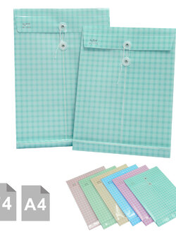 ซองพลาสติก ผูกเชือก ลายสก็อตเล็ก