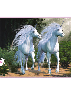 Jigsaw Puzzle ตัวต่อจิ๊กซอว์ 500 ชิ้น T041 Fantasy จินตนาการ Unicorn Horse Fairytale รูปม้ายูนิคอร์น สัตว์ในเทพนิยาย MagicLand6
