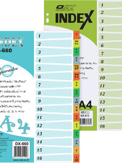 16 Tabs Index Divider A4 Multi-colors