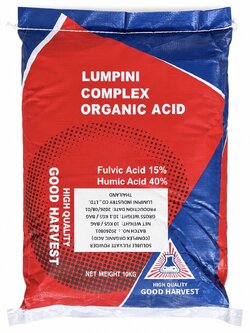 Humis K Complex Organic Humic+Fulvic+Amino Powder ฮิวมัสเค ผงฮิวมิกแอซิด 40%+ฟูลวิกแอซิด 15%+อะมิโน 5% ช่วยปรับปรุงดิน เพิ่มจุลินทร์ทรีย์ในดิน บำรุงและฟื้นฟูราก เพิ่มการดูดซึมปุ๋ยหากพ่นทางใบร่วมกับปุ๋ย ละลายน้ำหมดไม่มีตะกอน บรรจุ 10 กิโลกรัม