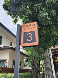 ป้ายกล่องซิงค์หน้าอะคริลิค '' CASA VILLA 3 ''