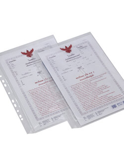 Plastic Pocket Sleeves with 11 holes punched edge B4 TI-201